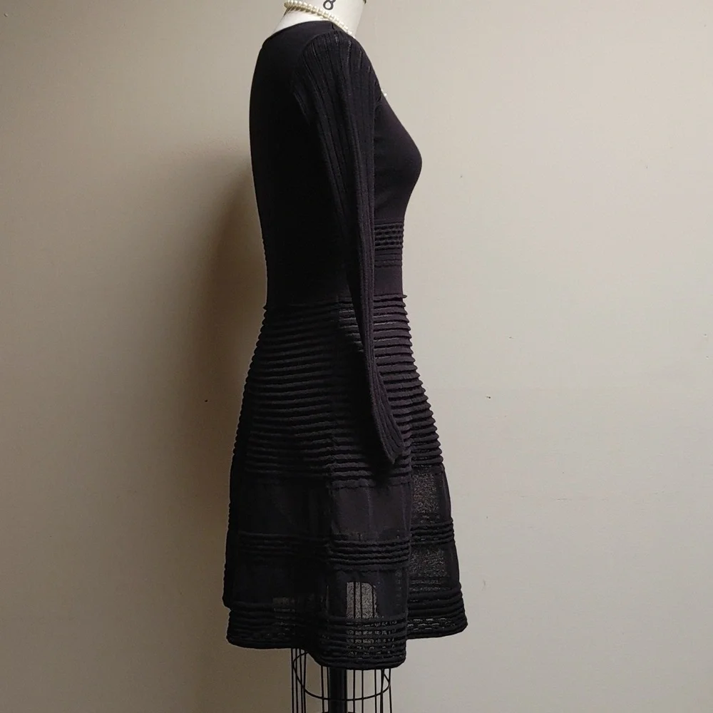 Simply Vera Wang Black Long Sleeve Party Dress
